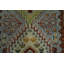 Tapis de couloir oriental géométrique bleu clair et vert Viss 8 pi 1 po x 2 pi 6 po