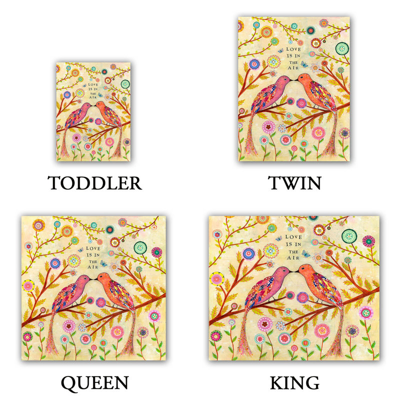  Housses de couette en microfibre Sascalia Love Birds, Très grand