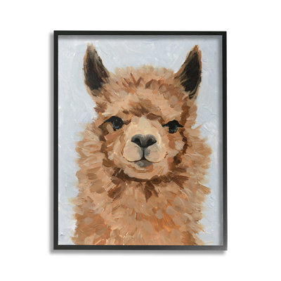 " Fuzzy Llama Painting" by Victoria Barnes on Canvas
