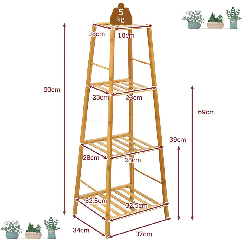 Ameyali Wood Plant Stand, Nature