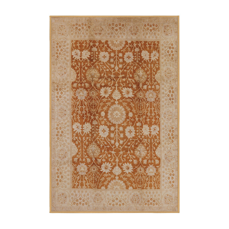 Tapis oriental brun / ivoire Palni, Tapis de couloir 2 pi x 5 pi
