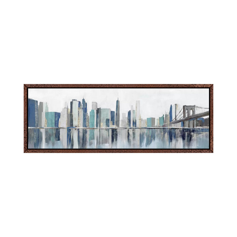 Empire Dreams by Isabelle Z - Panoramic Painting on Canvas, Classic Brown Wood Framed, 121.92 cm H x 40.64 cm W