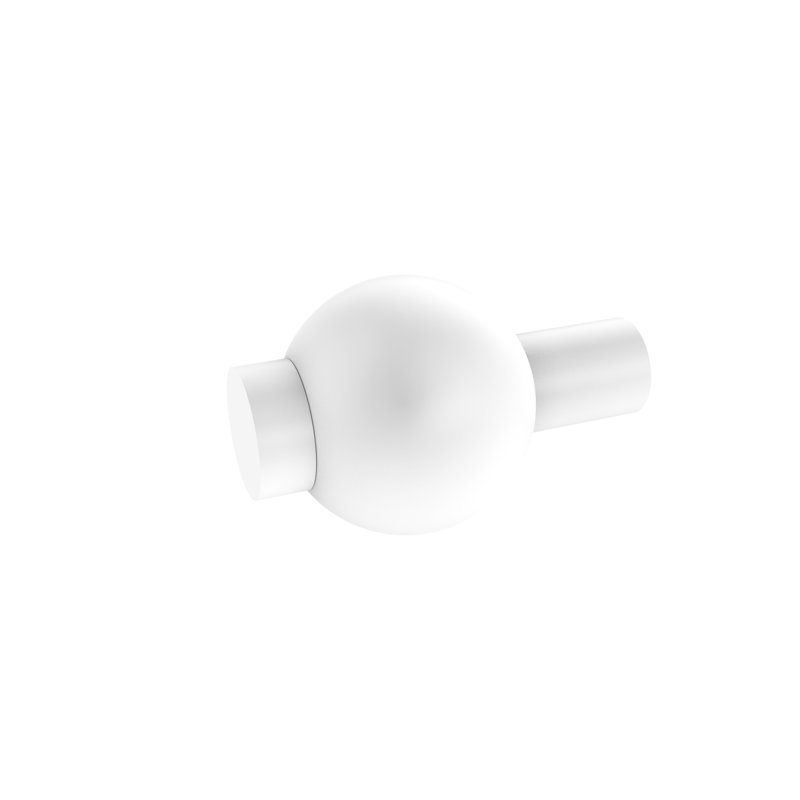 Bouton de longueur 1 1/4 po Beresford, Blanc mat