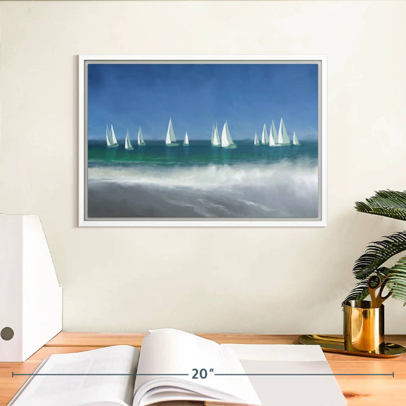 Port de plaisance, Cadre flottant blanc, 13 po x 9 po