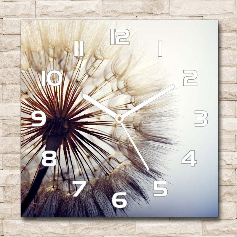 Harshiv Glass Wall Clock, White/Brown