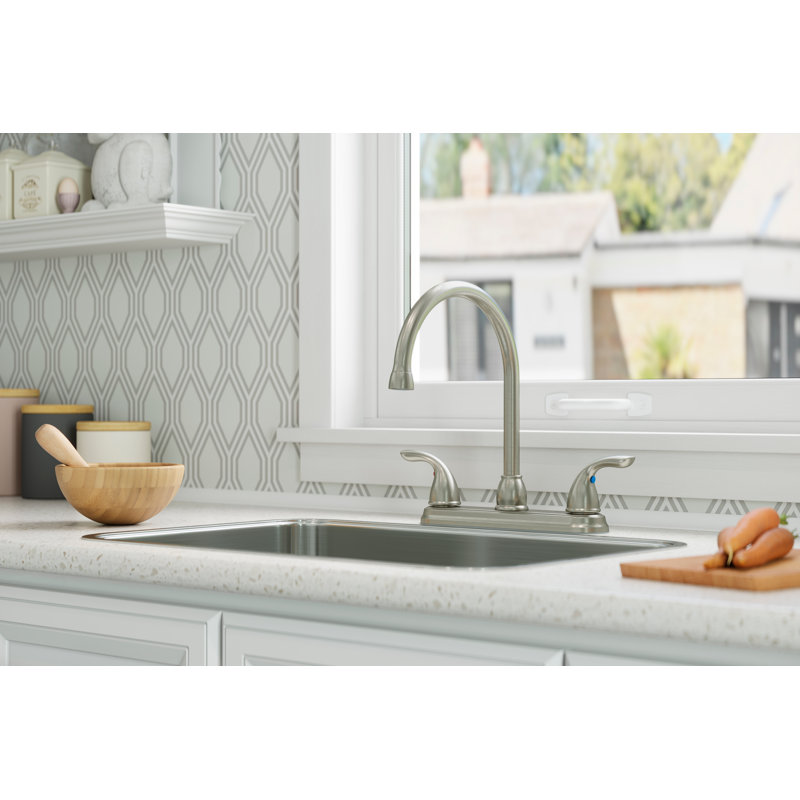 Pfirst Series 2-Handle Kitchen Faucet in Stainless Steel, Stainless Steel