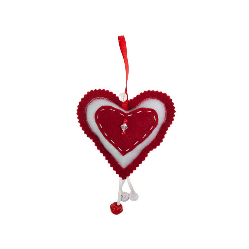 10cm Handmade Textile Holiday Shaped Ornament