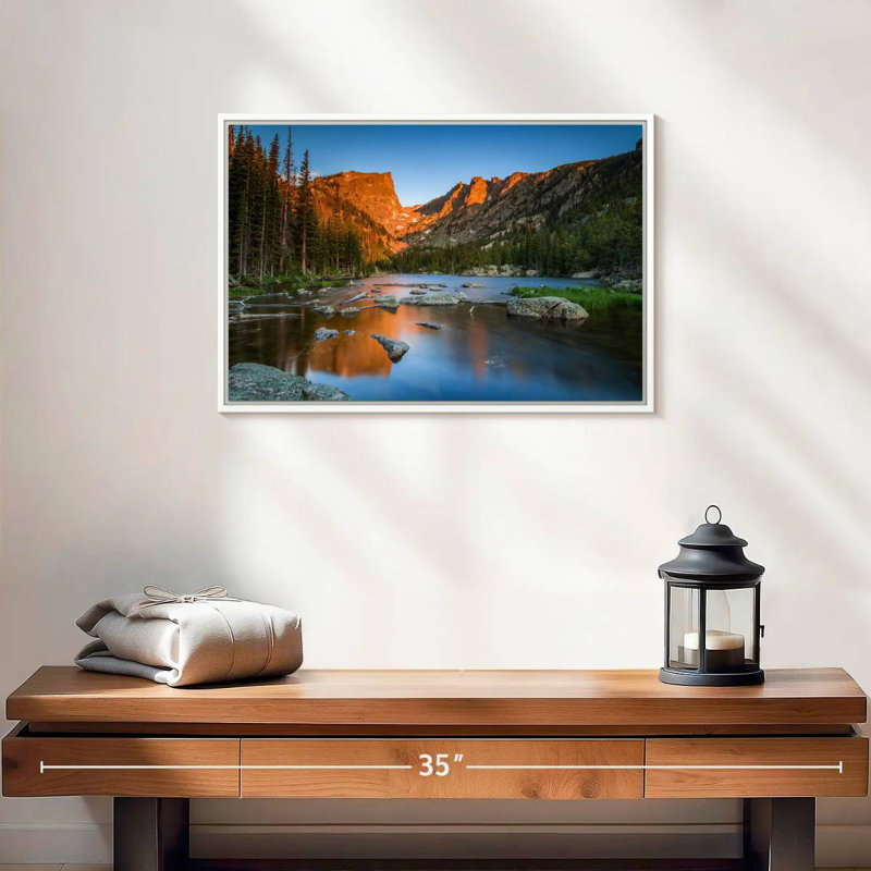 Paysage de rêve, Cadre flottant blanc, 19 po x 13 po
