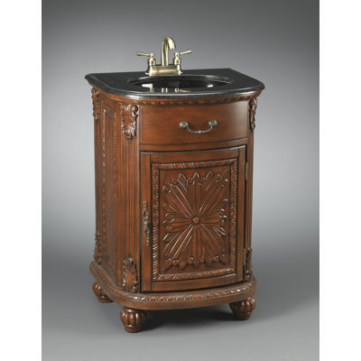 24'' Single Bathroom Vanity with Stone Top