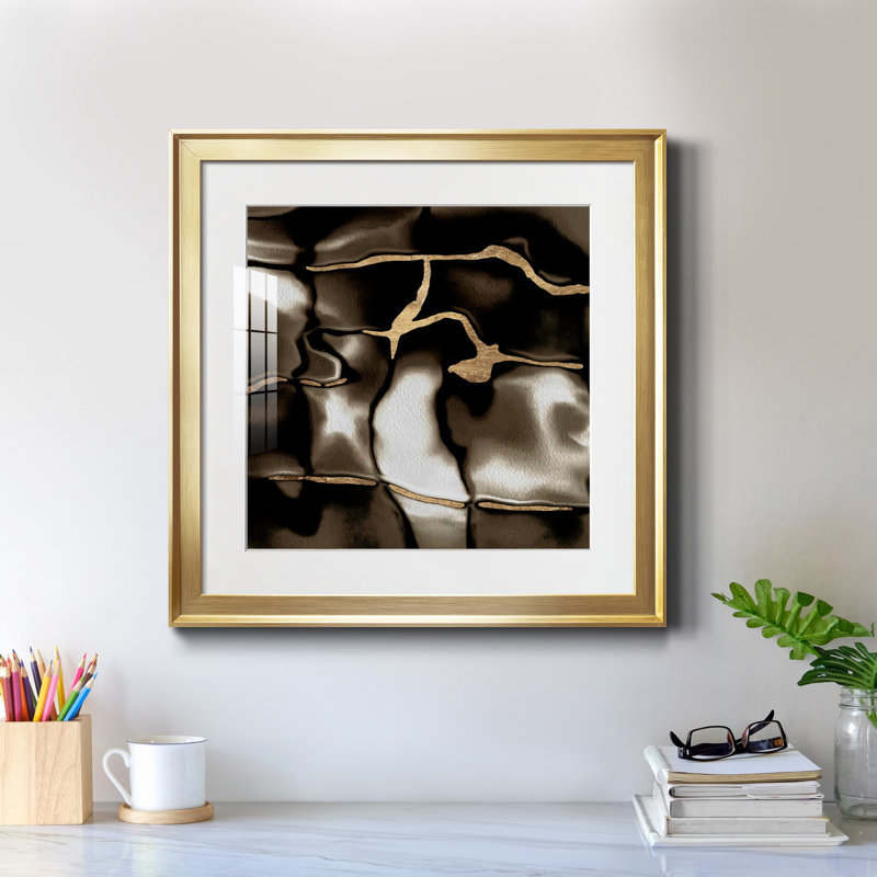 Golden Shimmer IV - reproduction de cadre photo, Cadre doré, H 26,5 po x l 26,5 po x P 1,5 po