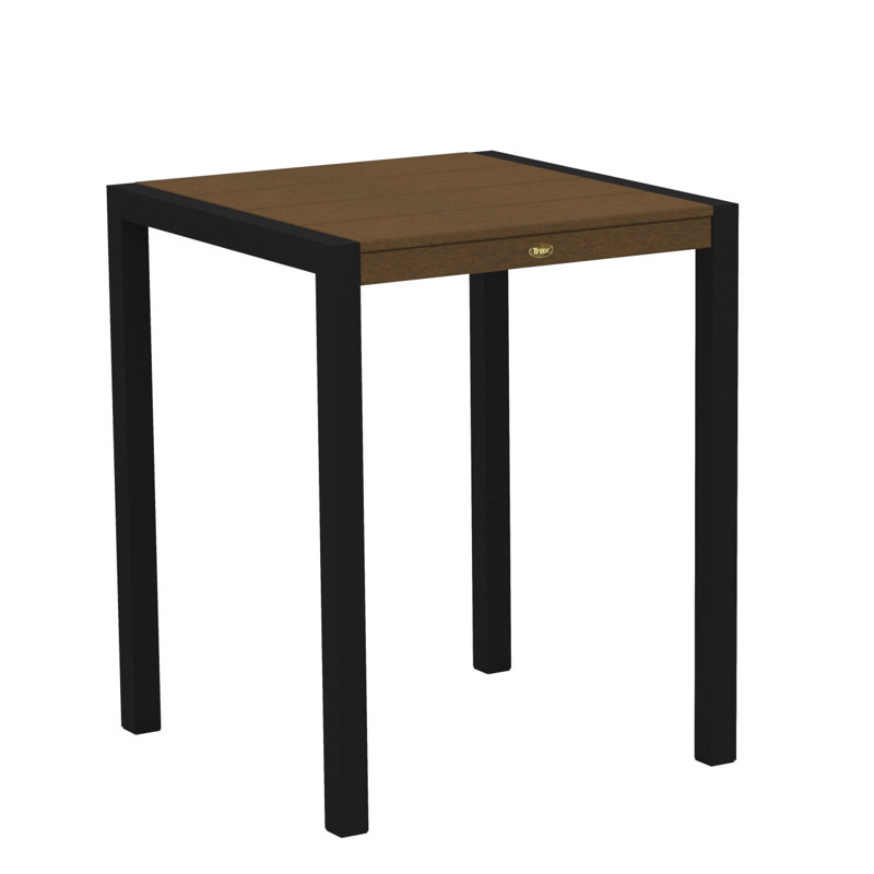 TREX Outdoors Surf City Counter Table, 30" x 30", Textured Black/Tree House