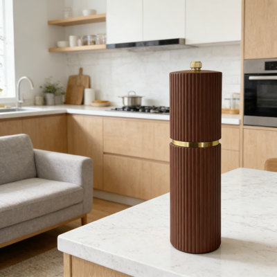 Acacia Wood Pepper Grinder And Salt Mill With Adjustable Coarseness, Ceramic Grinder Core, And Refillable Design For Kitchen And Dining
