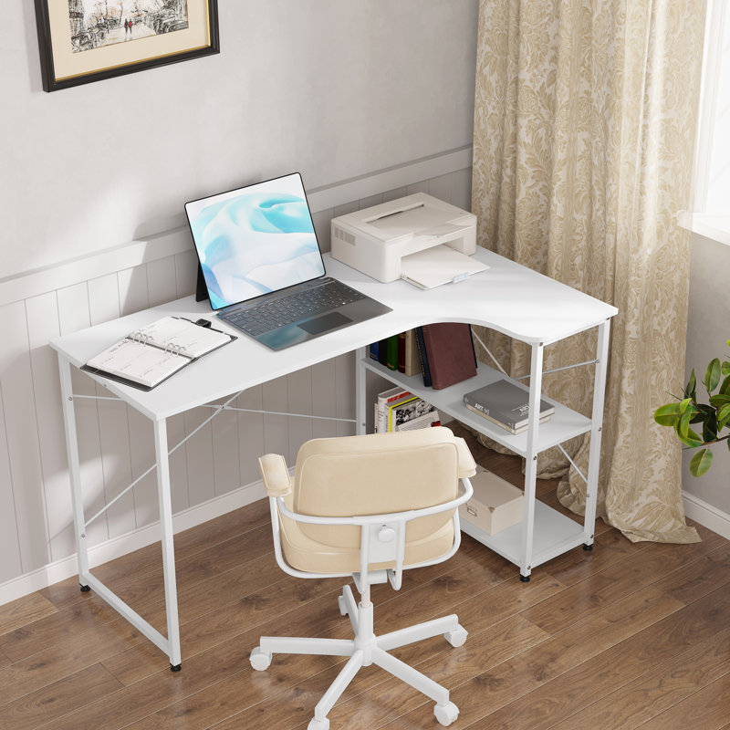L-Shape Desk, White