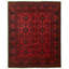 Tapis décoratif rouge/bleu marine en laine de conception unique 4 pi 11 po x 6 pi 4 po Dequesha noué à la main