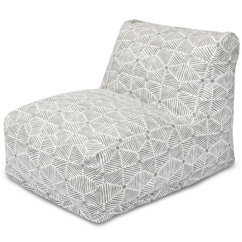 Ashby Cotton Bean Bag Chair & Lounger, Gray