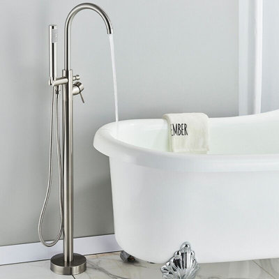 Buscher 2 Handle Bathroom Bath Shower Mixer Bath Filler with Diverter