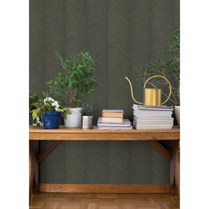 Papier peint Ione Evergreen, Vert