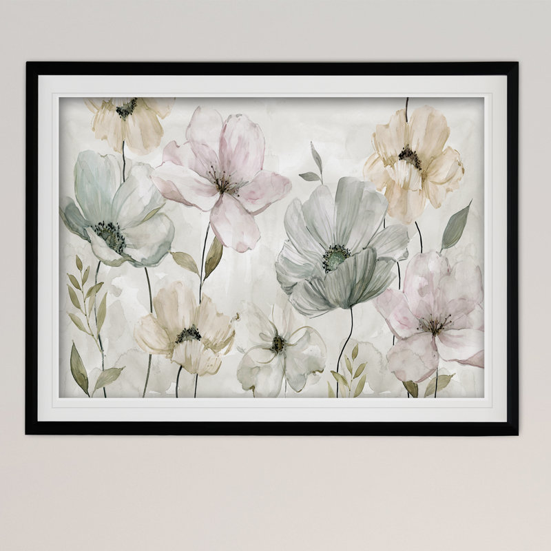 Ameelah Garden Greys - reproduction de cadre photo, Noir, H 30 po x l 40 po x P 1,5 po