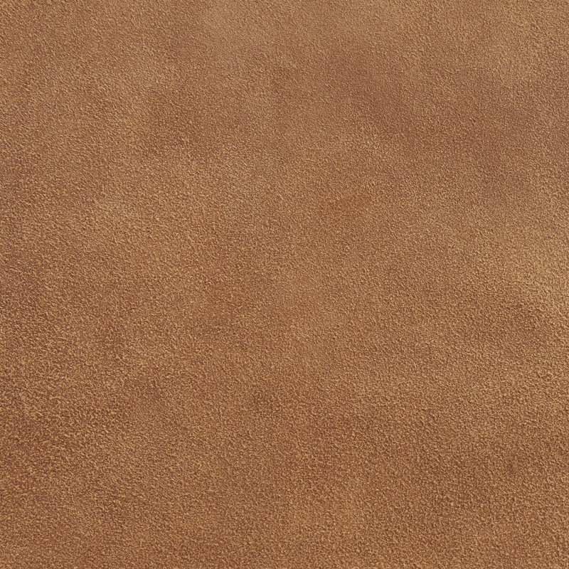 Repose-pieds brun en cuir Suade, Cuir véritable brun