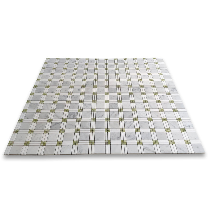 12 in. x 12 in. Versailles Glazed Marble Tile