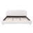 Platform Bed With Boucle Fabric, Boucle Fabric Upholstered Platform Bed With Curve-Shaped Design Headboard-111031435