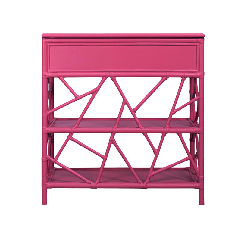 End Table with Storage, Hot Pink