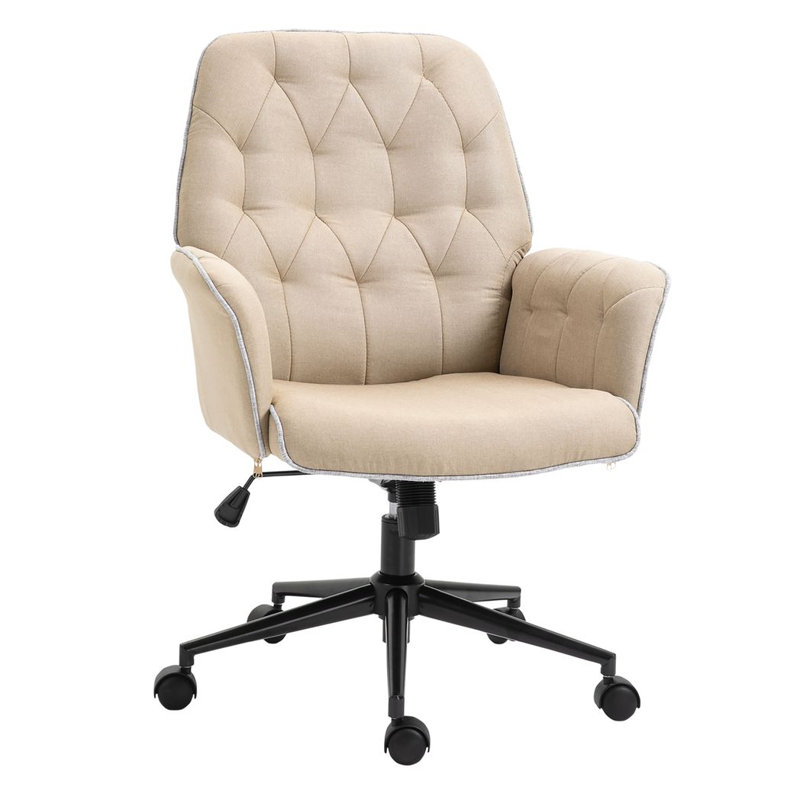 Aubryana Linen Executive Chair, Beige