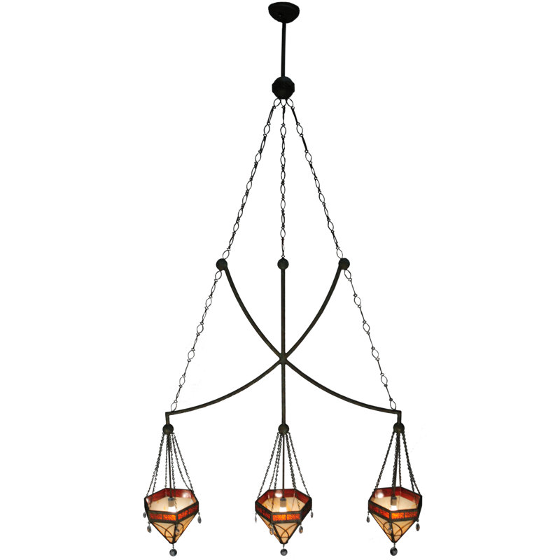 Luminaire suspendu géométrique 3 lumières Larkfield