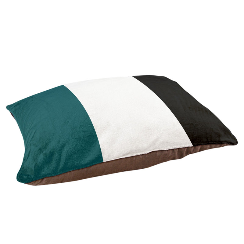 Coussin d'extérieur Memphis, Moyen (l 40 po x P 30 po x H 6,5 po), Vert / blanc / noir