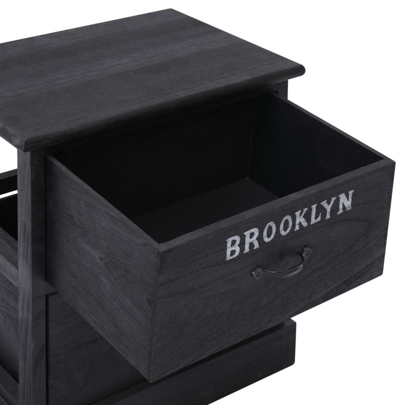 Ashbourne 38cm W Solid Wood Bedside Table