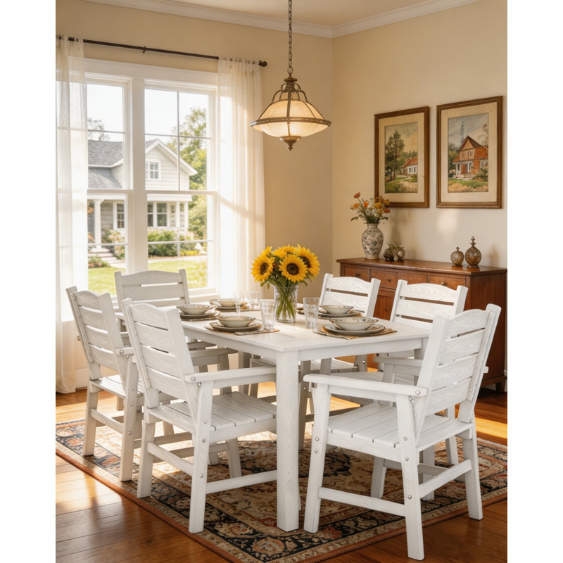 Ensemble de 2 chaises de salle à manger d'extérieur toutes saisons HiPS pour l'extérieur, Blanc