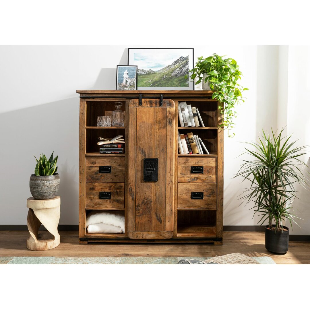 Highboard Lily-Anya aus Massivholz 34 cm