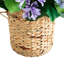 31in. Artificial Mixed Flower and Hydrangea Arrangement in Hyacinth Weave Basket