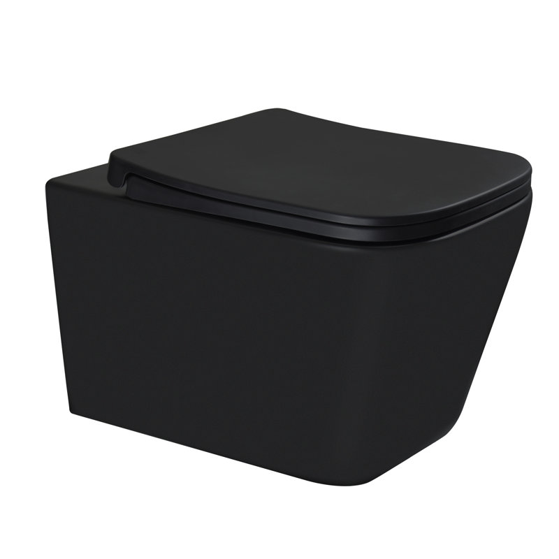 Toilette suspendue Yingze, Noir mat