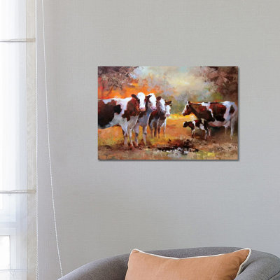 Calf 1 Piece Wrapped Canvas Painting