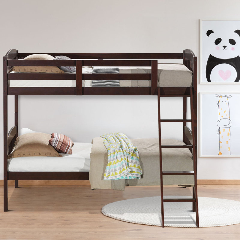 Maumee Kids Twin Bunk Bed, Brown