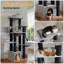 Tour pour chat 67 grands chats d'intérieur pour adultes avec 7 poteaux à griffer épais, condo à plusieurs niveaux, grand perchoir et hamacs-937744406