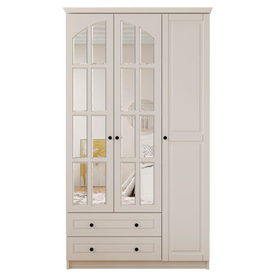 Annita 3 Door Manufactured Wood Wardrobe