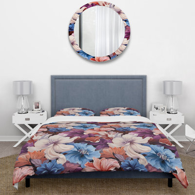 Floral Mirage Tropical Pattern Duvet Cover