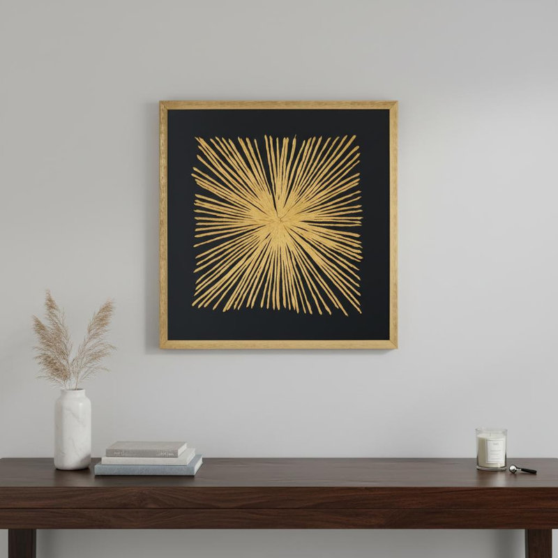 «Starburst Gold Shadowbox», art textuel mural