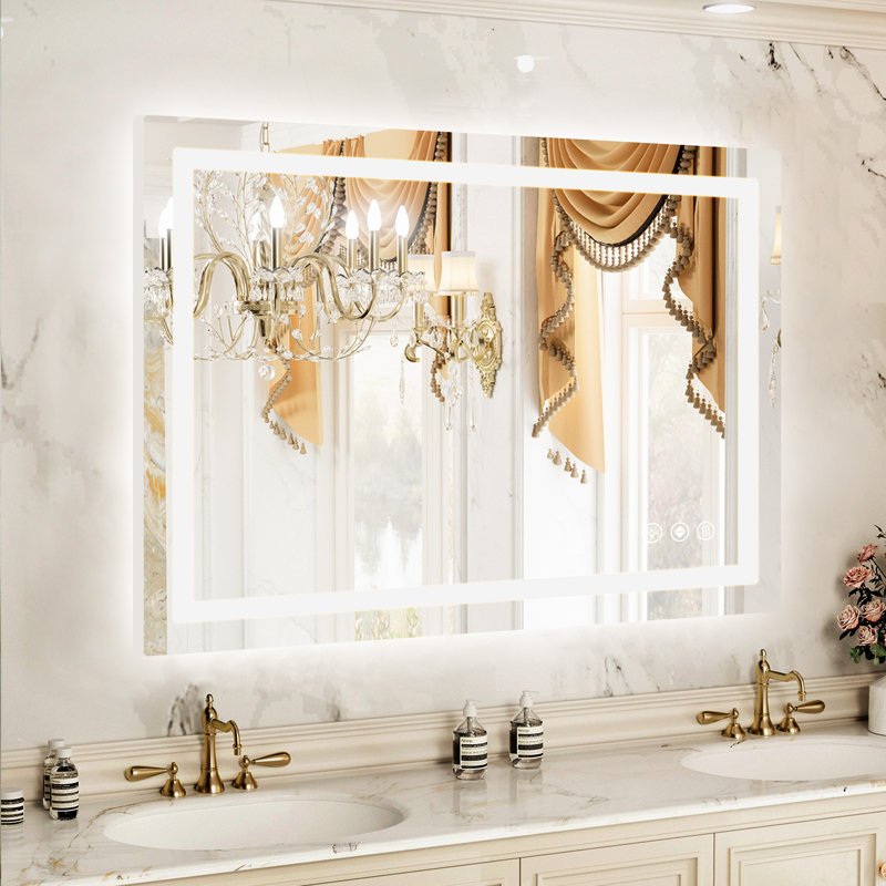 Moxon Anti-Fog Dimmable LED Bathroom Vanity Mirror, 32" x 40"