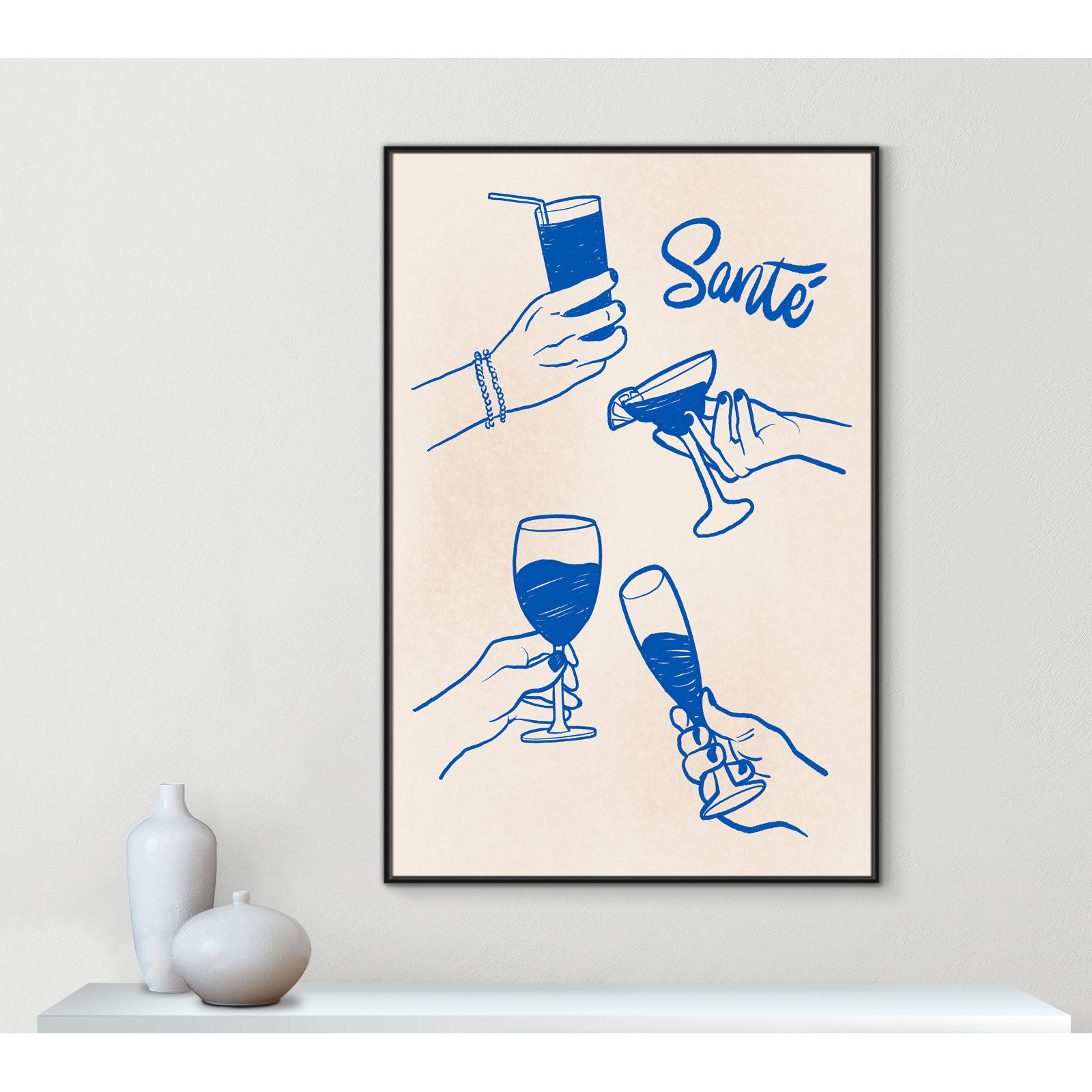 Sante Print by Kimberly Allen, 41.5'' W x 61.5'' H, Black Floater