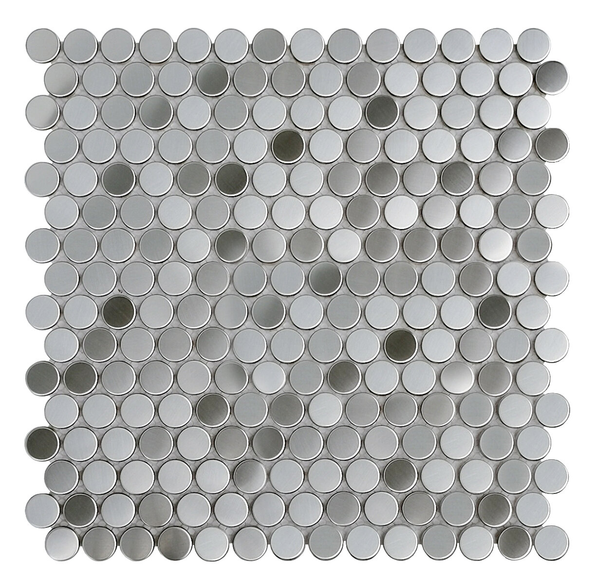 Stainless Steel Mirror Mosaic Tile Penny Round