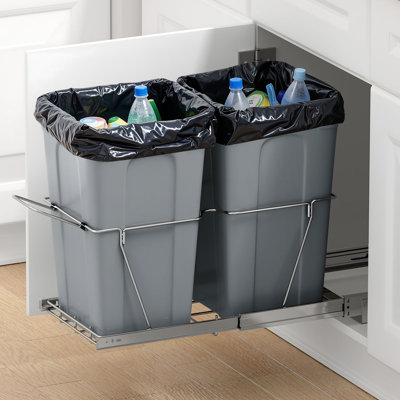 Double poubelle escamotable 27QTx2