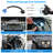 2Pcs 7In Round LED Headlights - Black, 75W, 3800LM - Halo Car Headlamps, Plug and Play