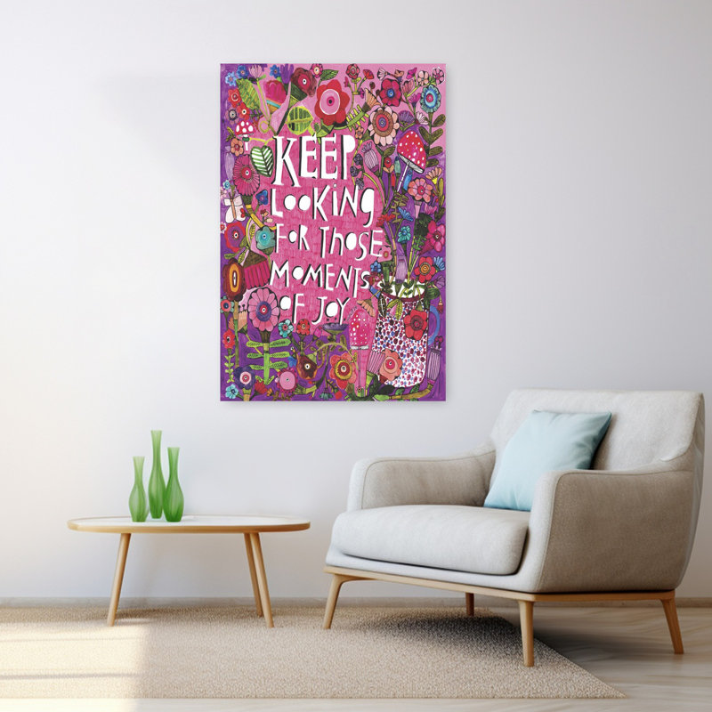 Momentsofjoy, art mural coloré contemporain, H 48 po x l 32 po