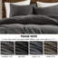 Housse de couette très grand / très grand 3 pièces avec texture gaufrée - différentes couleurs pour un look spécial, confort en coton confortable, douceur pré-lavée à la pierre, fermeture à bouton sécuritaire, qualité de sommeil toutes saisons 3 pièces naturellement-124961229-124961230