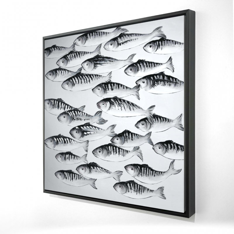 " Gray School Of Fish "