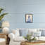 Cadre flottant bleu avec phare floral, design par Arlington Prints-228799228-228799229