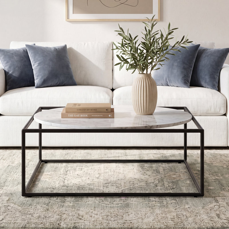 Aldren Marble Top Single Coffee Table
